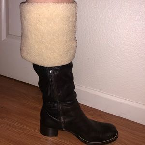 MIU MIU brown shearling boots size 39